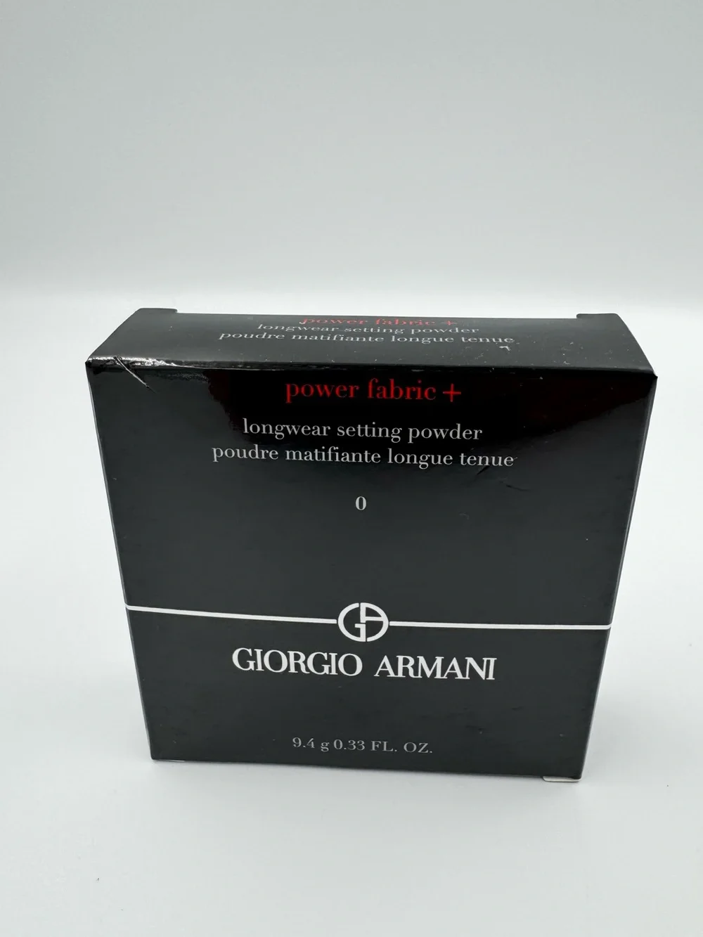 Giorgio Armani Power Fabric+ Setting Powder Shade 0 New